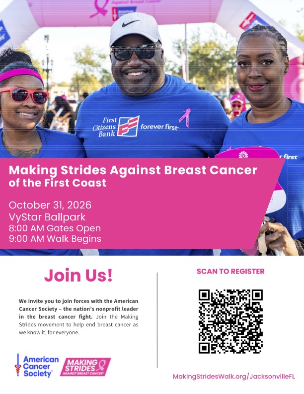Making Strides against Breast Cancer of the First Coast Walk 2026