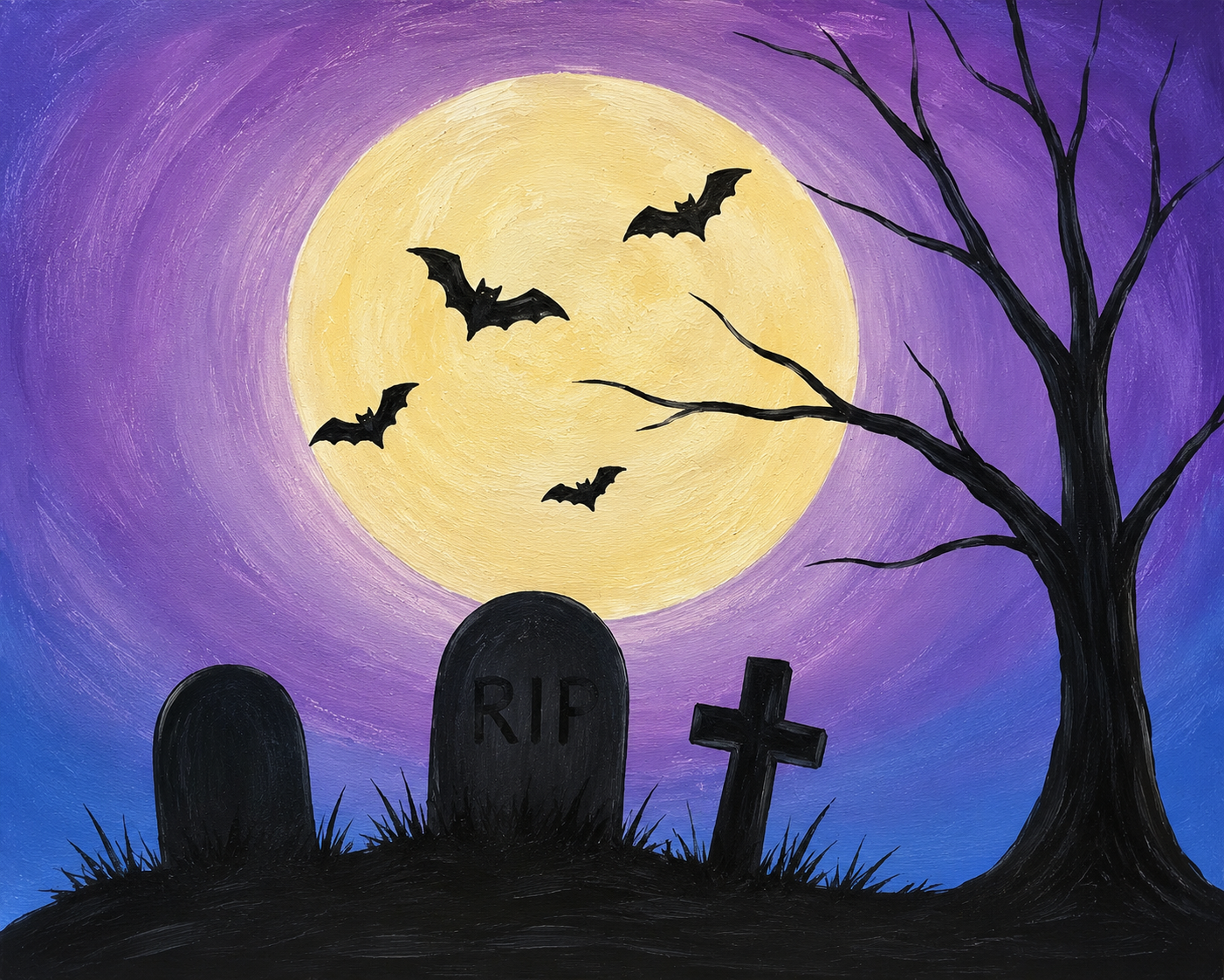 Full Moon Silhouette Acrylic Workshop