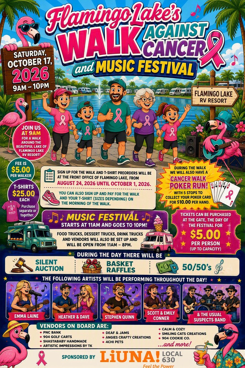 Flamingo Lake's Walk Against Cancer & Music Festival